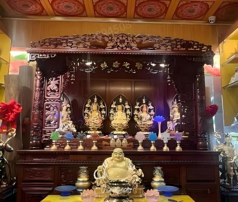 清河门佛堂供桌佛龛组合
